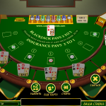 Playing blackjack at the casino Oreanda