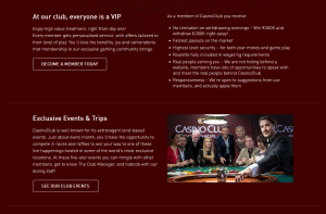 Page for VIP visitors