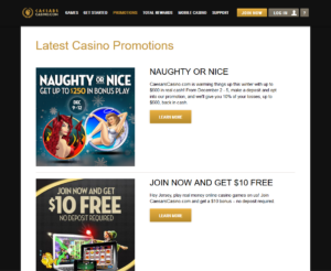 Promotions and bonuses at this site
