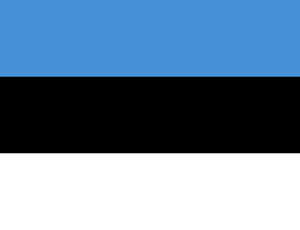 The flag of the Estonia country
