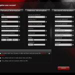 Registration form on this site