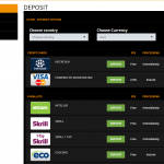 The deposit methods on this site