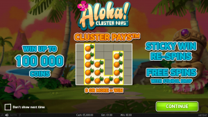 Aloha slot introductory page