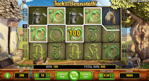Winning in Jack and the Beanstalk slot