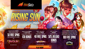 Land of the Rising Sun Japanese-themed promo in WildSlots