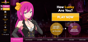 LuckyNiki Casino Homepage