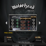 Motorhead slot introductory page