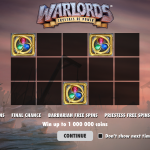 Warlords slot introductory page