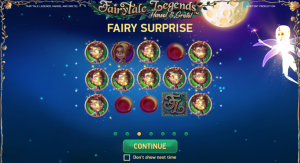 FairyTale Legends Hansel and Gretel Slot introductory page