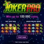 Joker Pro Slot introductory page