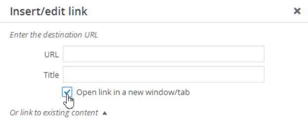 Open external links in a new window