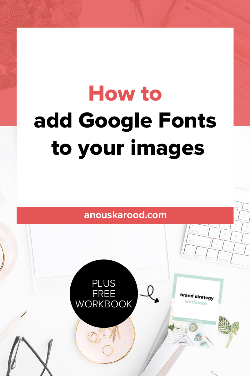 You're using Google Fonts on your website. Click through to learn how to add Google Fonts to your images to make them fit in with the rest of your site.