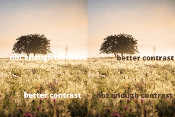 Text on Images: Contrast