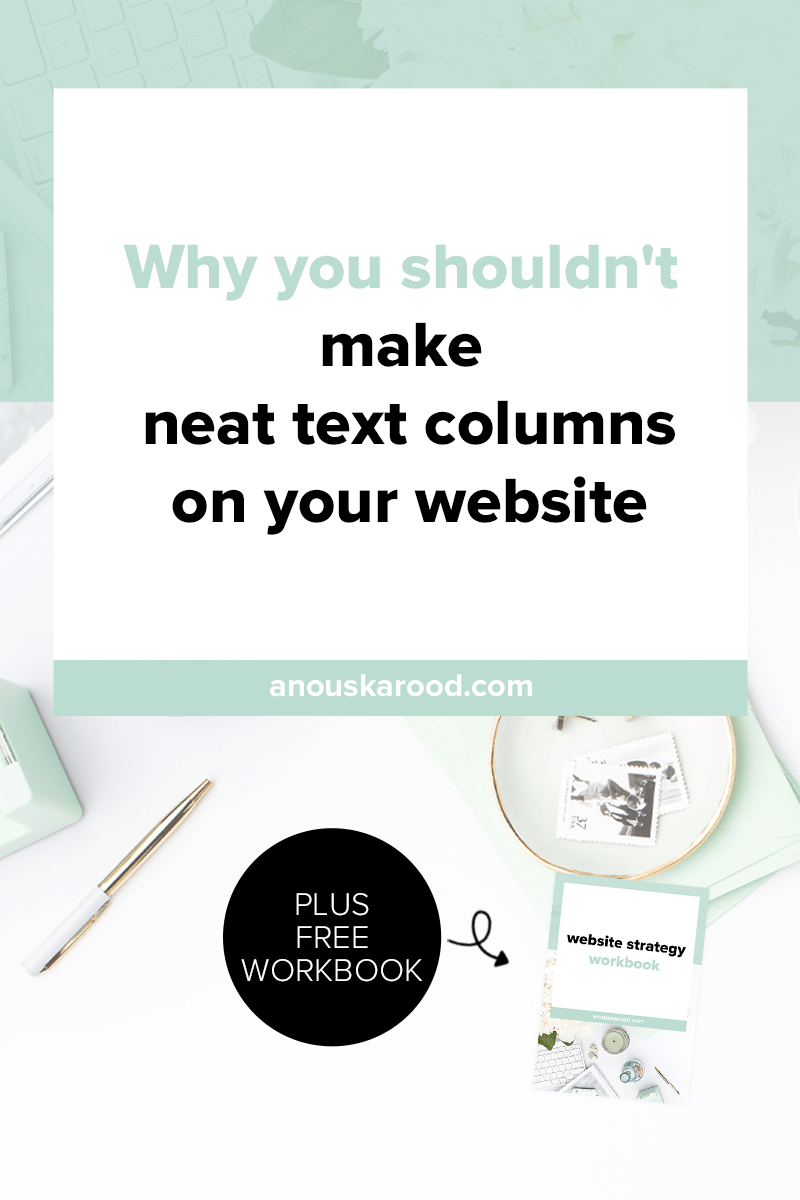 Do you want to make neat text columns on your website? There's a difference between reading on screen and print, click through to find out why you shouldn't make neat text columns on your site.