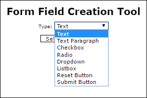 PDF Escape - Form Field options