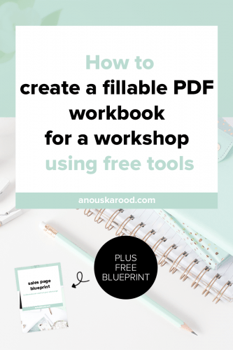 How to create a fillable PDF workbook for an online workshop using free tools