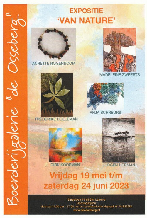 Uitnodiging expositie 'VAN NATURE' de Osseberg Zeeland