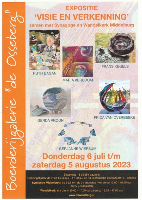 Uitnodiging expositie Visie en Verkenning Boerderij galerij De Osseberg Zeeland