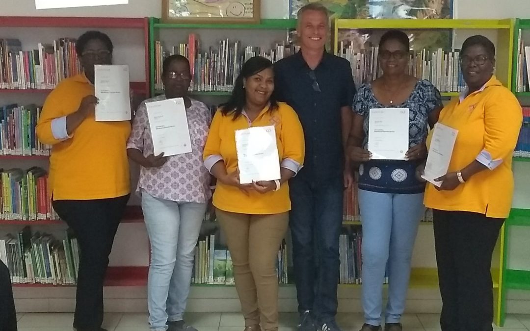 Training for the librarians of the Biblioteku Nacional in Bonaire