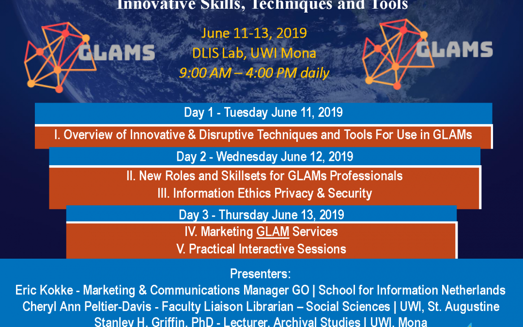 GO, UWI Mona & UWI Alma Jordan provide a 3 day (online) course on new techniques and skills