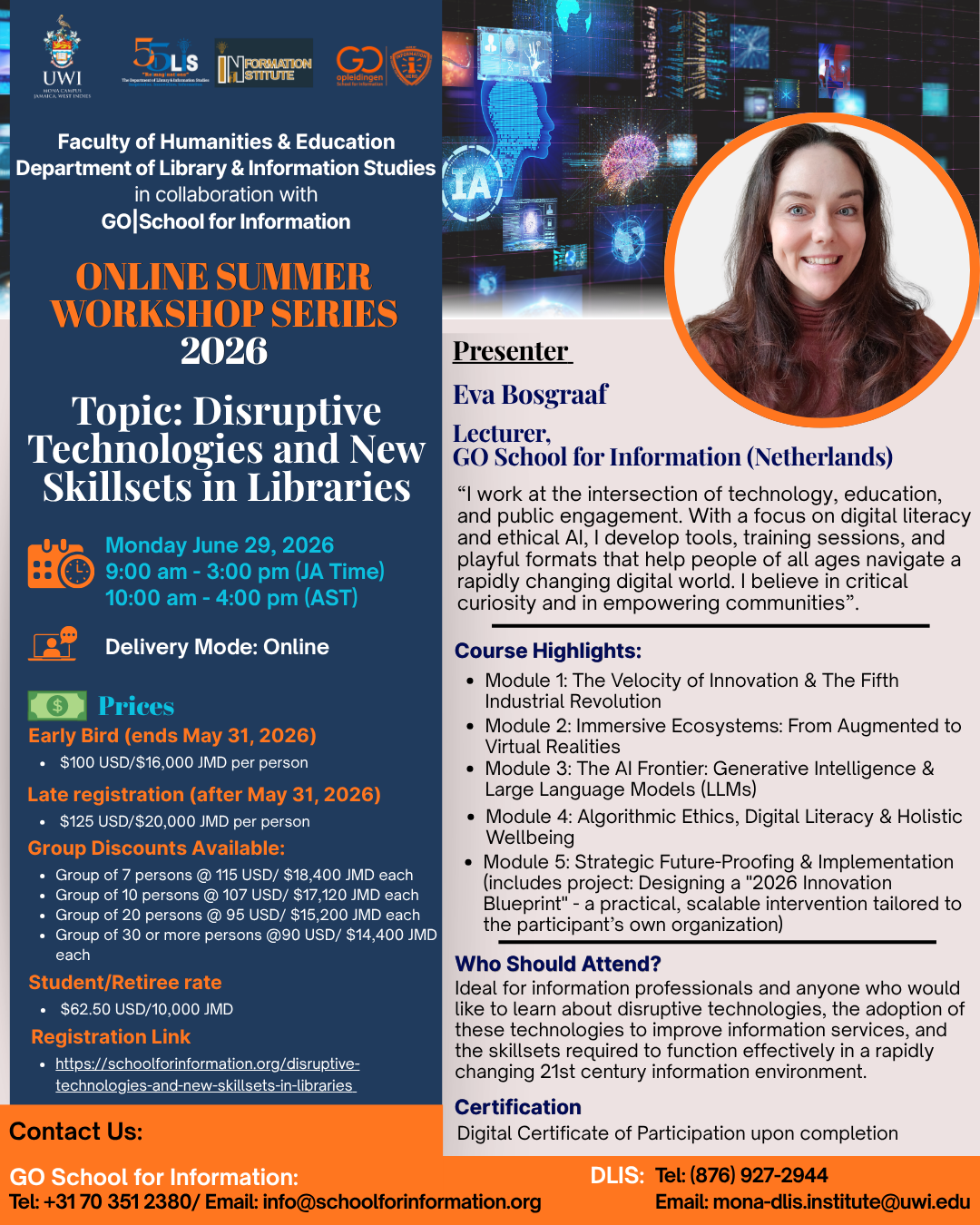 New international course: Disruptive Technologies and New Skillsets in Libraries